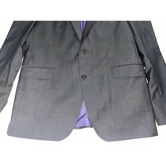 Ted Baker Endurance Blazer Size 44L Gray Jarrett 100% Wool Sportscoat Business - Picture 3 of 16